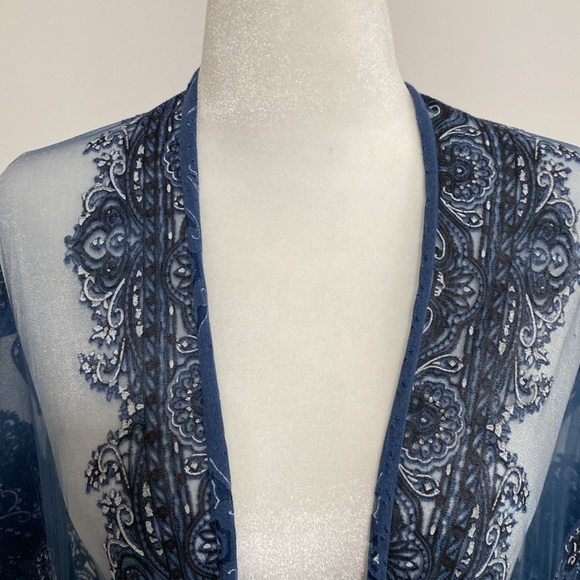 NWT Indigo Blue Dressy Wrap Perfect for Formal Occasions - Picture 2 of 10